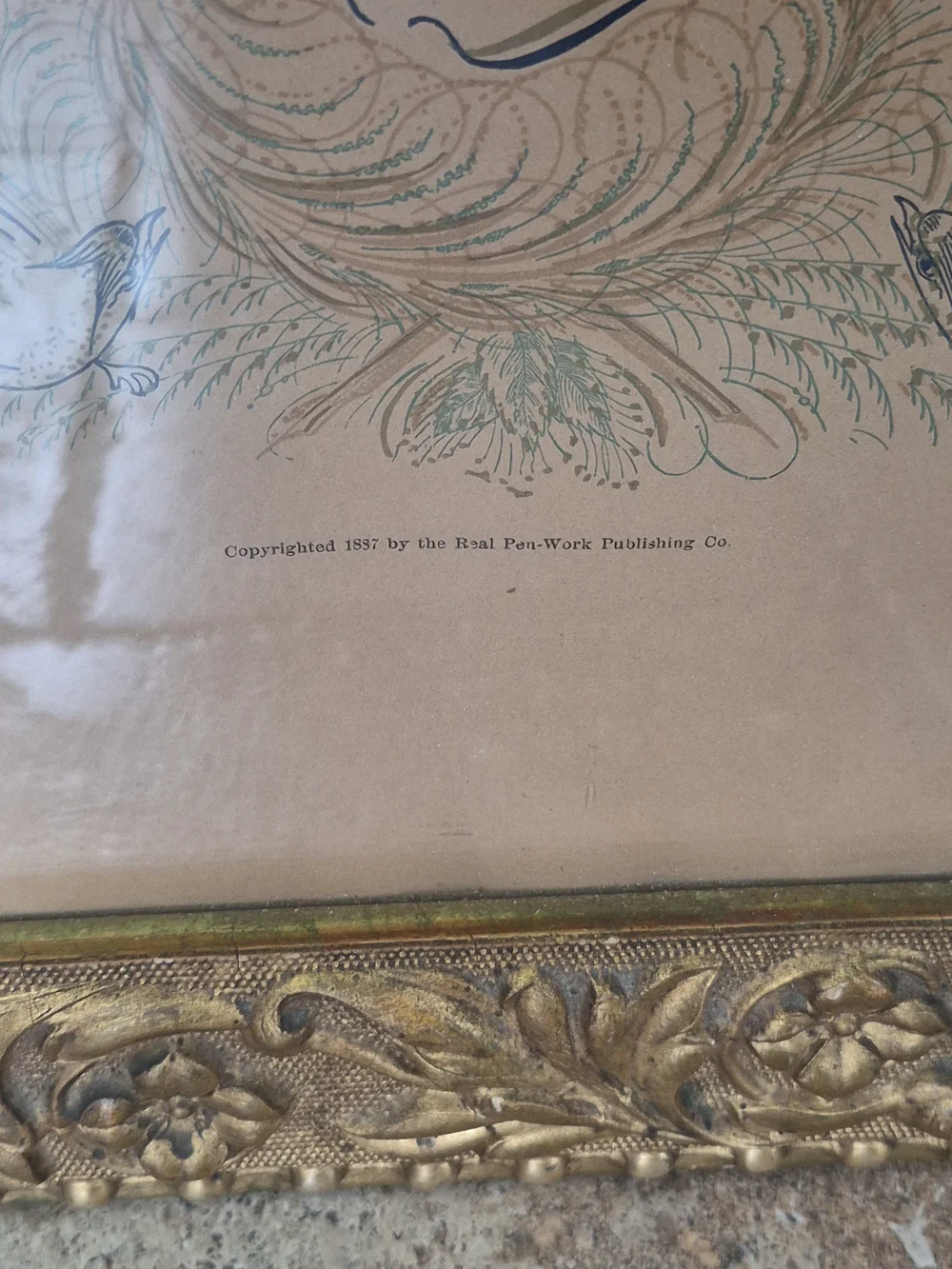 Antique 1897 Lord's Prayer With Hand Caligraphy